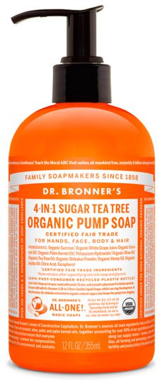 Dr. Bronner's Organic Tea Tree Soap Pump 355ml