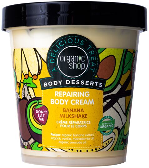 Organic Shop Crema Corporal Reparadora Batido de Pl&aacute;tano 450 ml