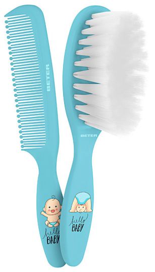 Beter Brush & Comb for Baby Blue Set 2 pcs