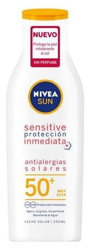 Nivea Sensitive Sun Milk Immediate Protection Spf50 + 200 ml