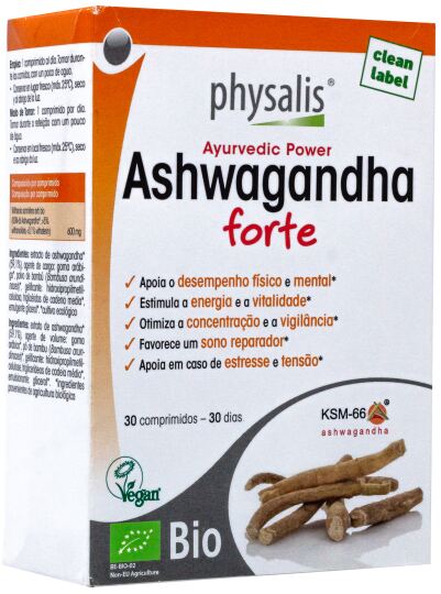 Physalis Ashwagandha Forte Bio 30 Comprimidos