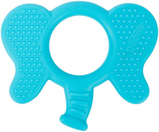Dr. Brown's Flexees Friends Elephant-Shaped Blue Teether 