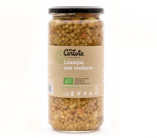 Carlota Organic Organics lentils with vegetables 720 gr 12 units