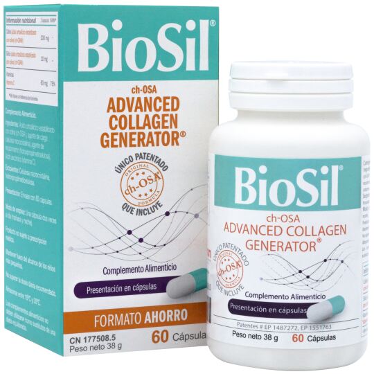 Biosil Generador Avanzado de Col&aacute;geno 60 C&aacute;psulas